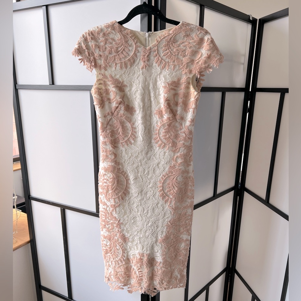 Tadashi Shoji Pink Lace Dress